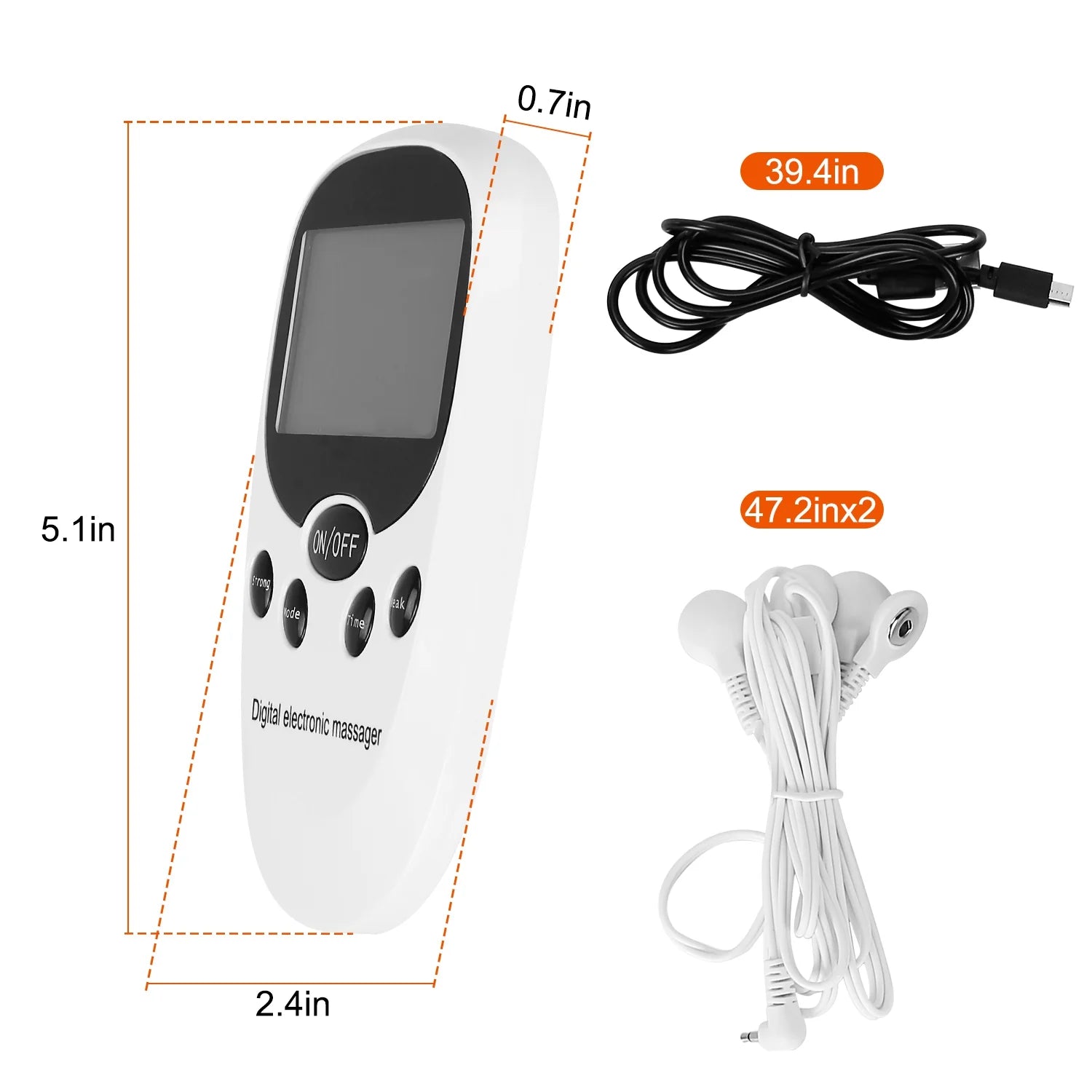 PulseRelief Pro™ — Dual-Channel EMS/TENS Muscle Stimulator, 8 Electrode Pads