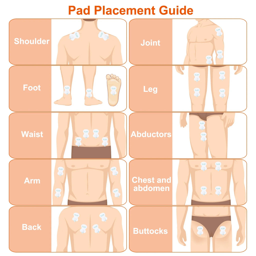 PulseRelief Pro™ — Dual-Channel EMS/TENS Muscle Stimulator, 8 Electrode Pads